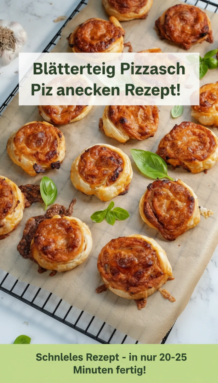 Blätterteig Pizzaschnecken Rezept – schnell, einfach & lecker!!!
