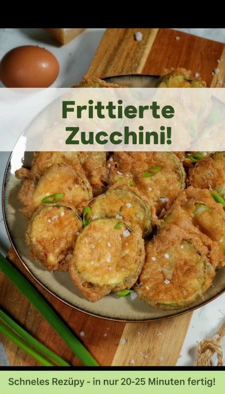 Frittierte Zucchini – knusprige Zucchini Taler mit Parmesan