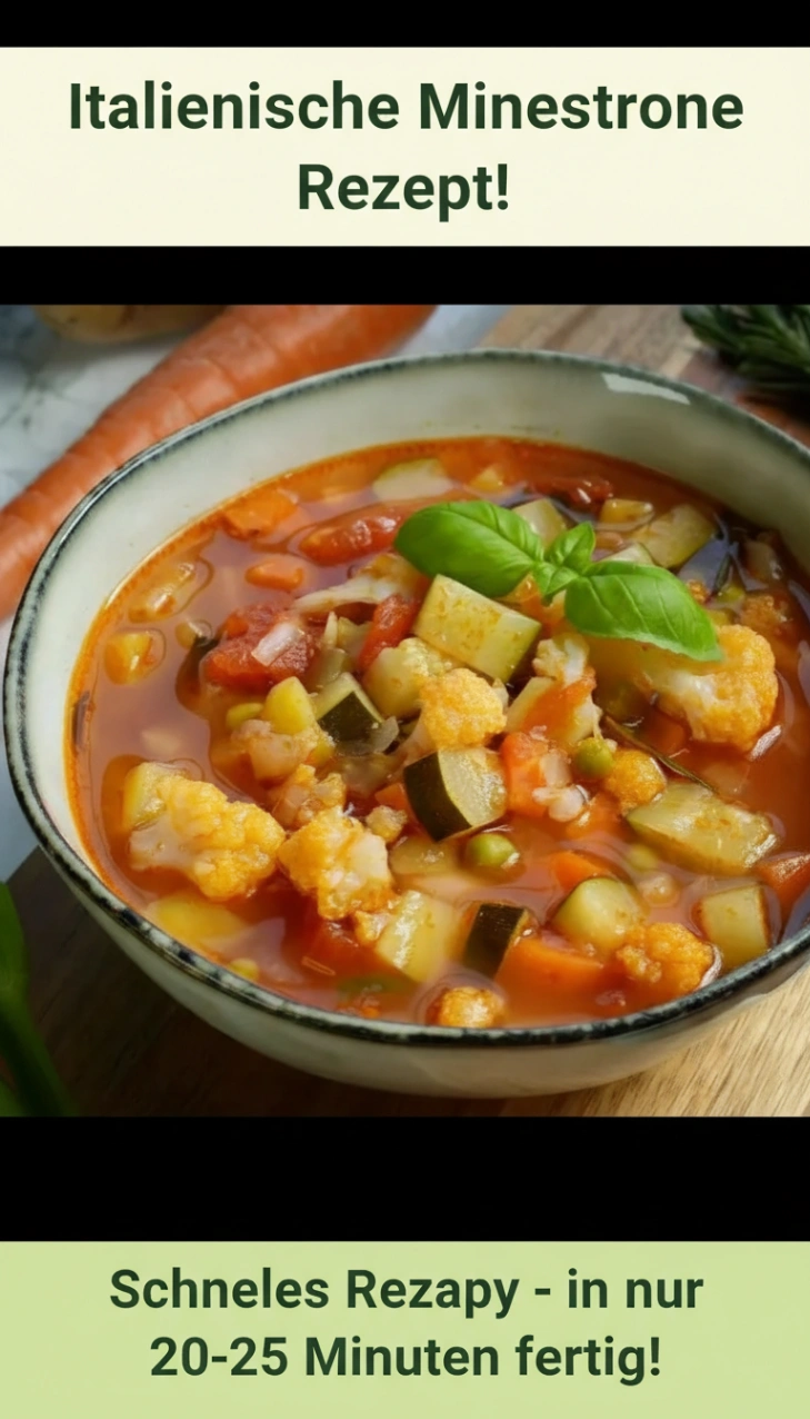 Italienische Minestrone Rezept – original, vegan & sättigend!