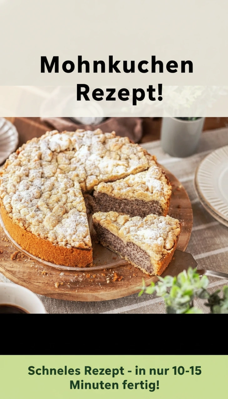 Mohnkuchen Rezept mit Streuseln saftig cremig wie bei Oma pur!!!