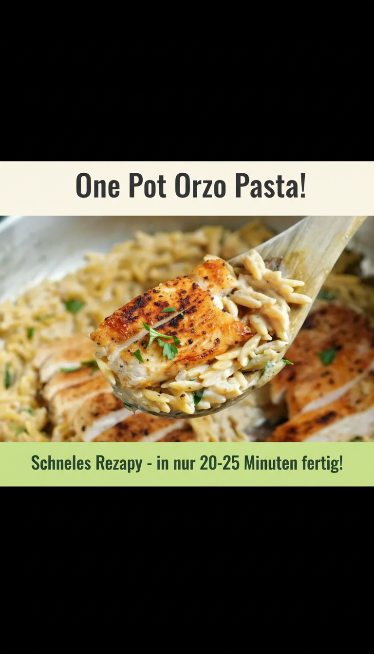 One Pot Orzo Pasta mit Hähnchenbrust – cremig & einfach