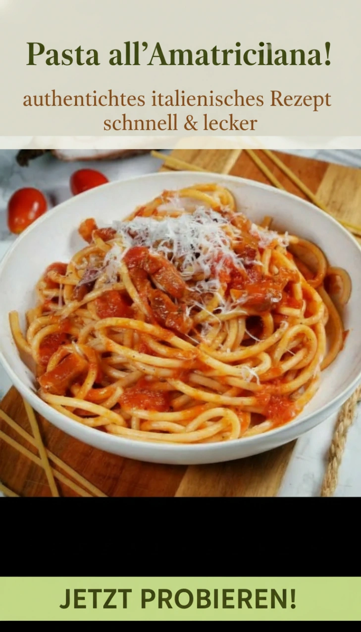Pasta all’Amatriciana – authentisches italienisches Rezept schnell & lecker