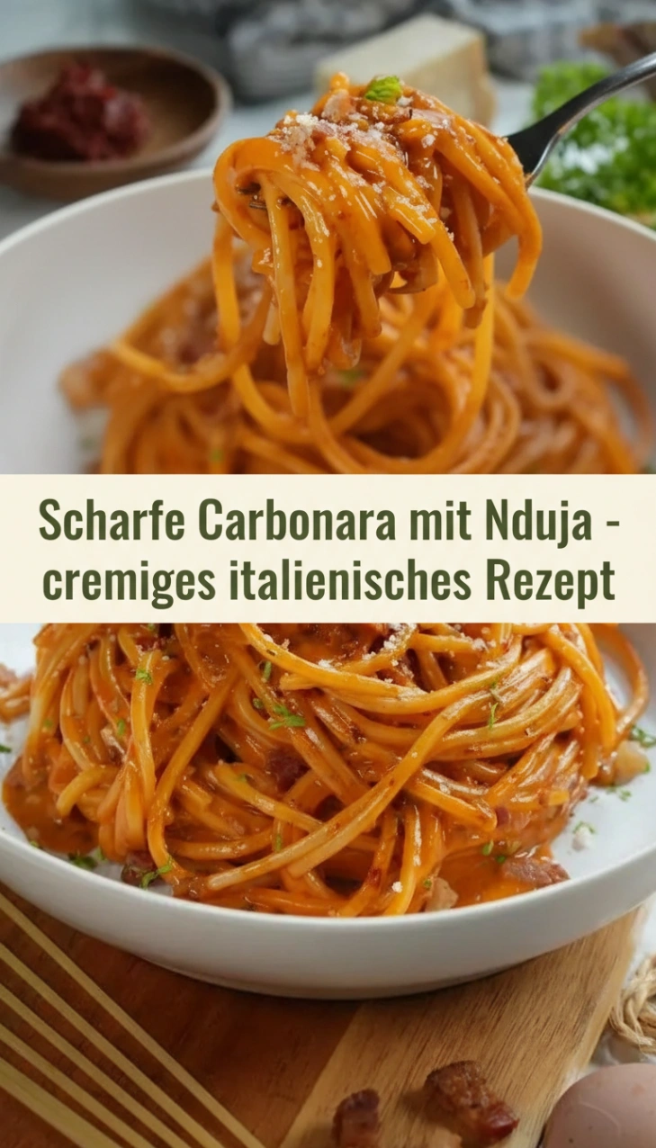 Scharfe Carbonara mit Nduja – cremiges italienisches Rezept