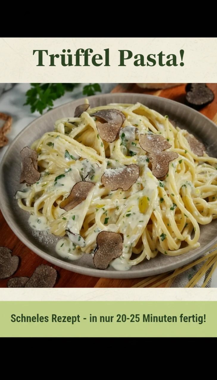 Authentisches italienisches Rezept für cremige und leckere Trueffel Pasta