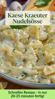 Kaese Kraeuter Nudelsosse – cremig schnell wie Miracoli Rezept!