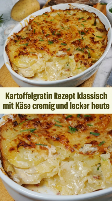 Kartoffelgratin Rezept klassisch mit Käse cremig und lecker heute