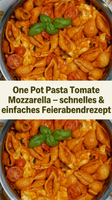 One Pot Pasta Tomate Mozzarella – schnelles & einfaches Feierabendrezept