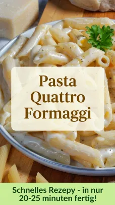 Pasta Quattro Formaggi cremige italienische Käsesauce einfach!!