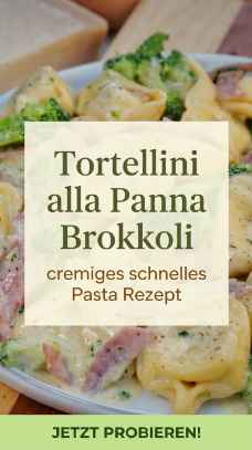 Tortellini alla Panna Brokkoli – cremiges schnelles Pasta Rezept