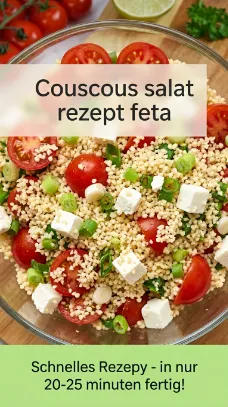 Couscous salat rezept feta schnell einfach frisch lecker