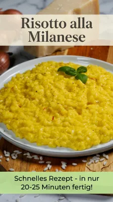 Risotto alla Milanese klassisch cremig mit Safran Rezept einfach